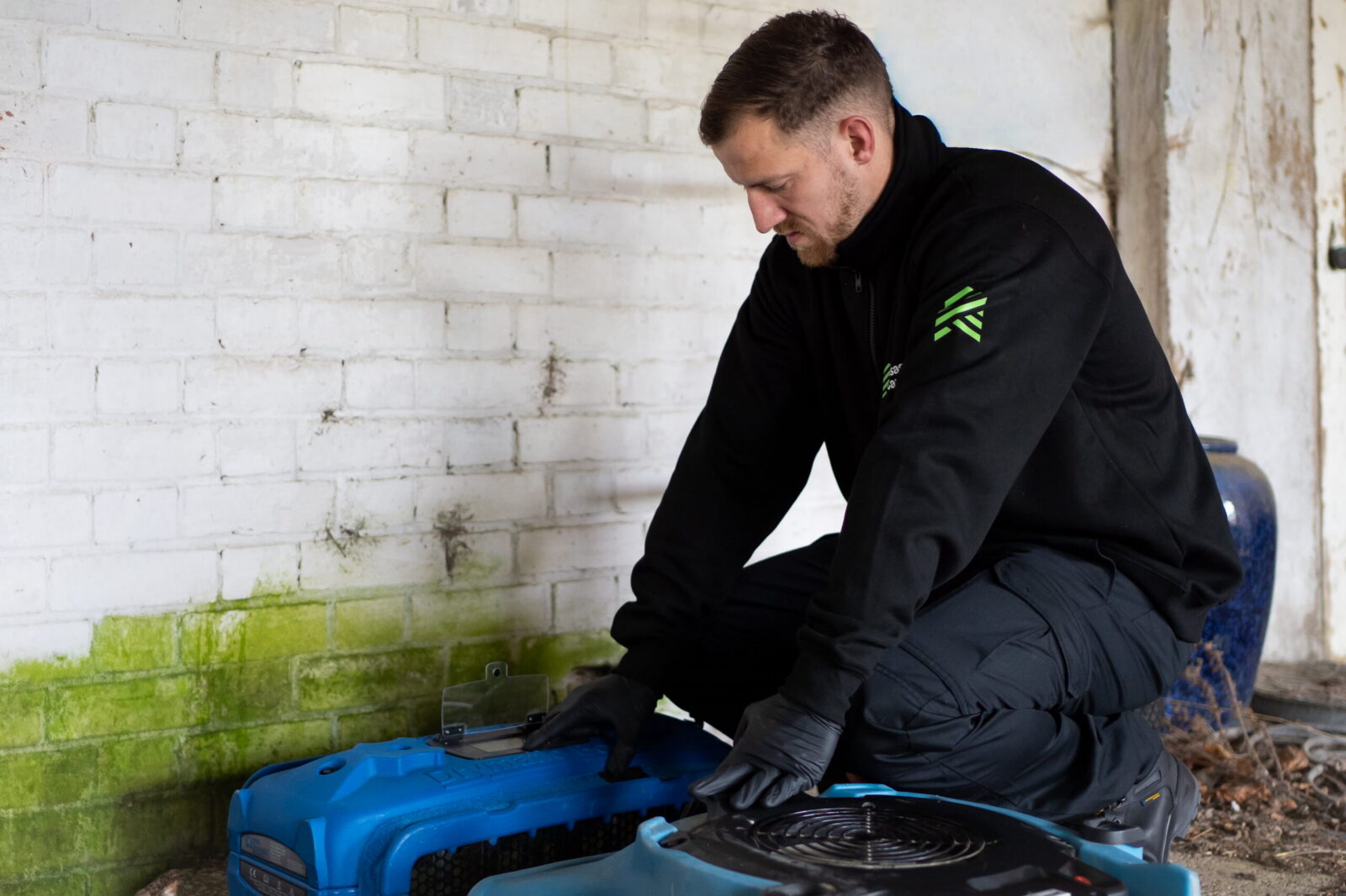 Disaster Care Technician Completing  Mould Remediation