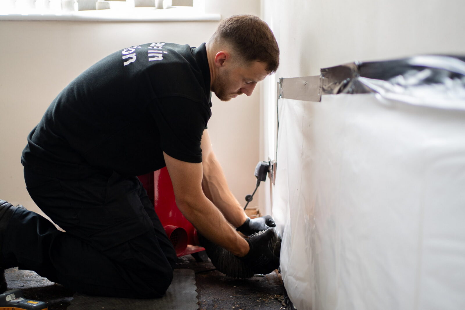 Disaster Care Installing Building Drying Equipment