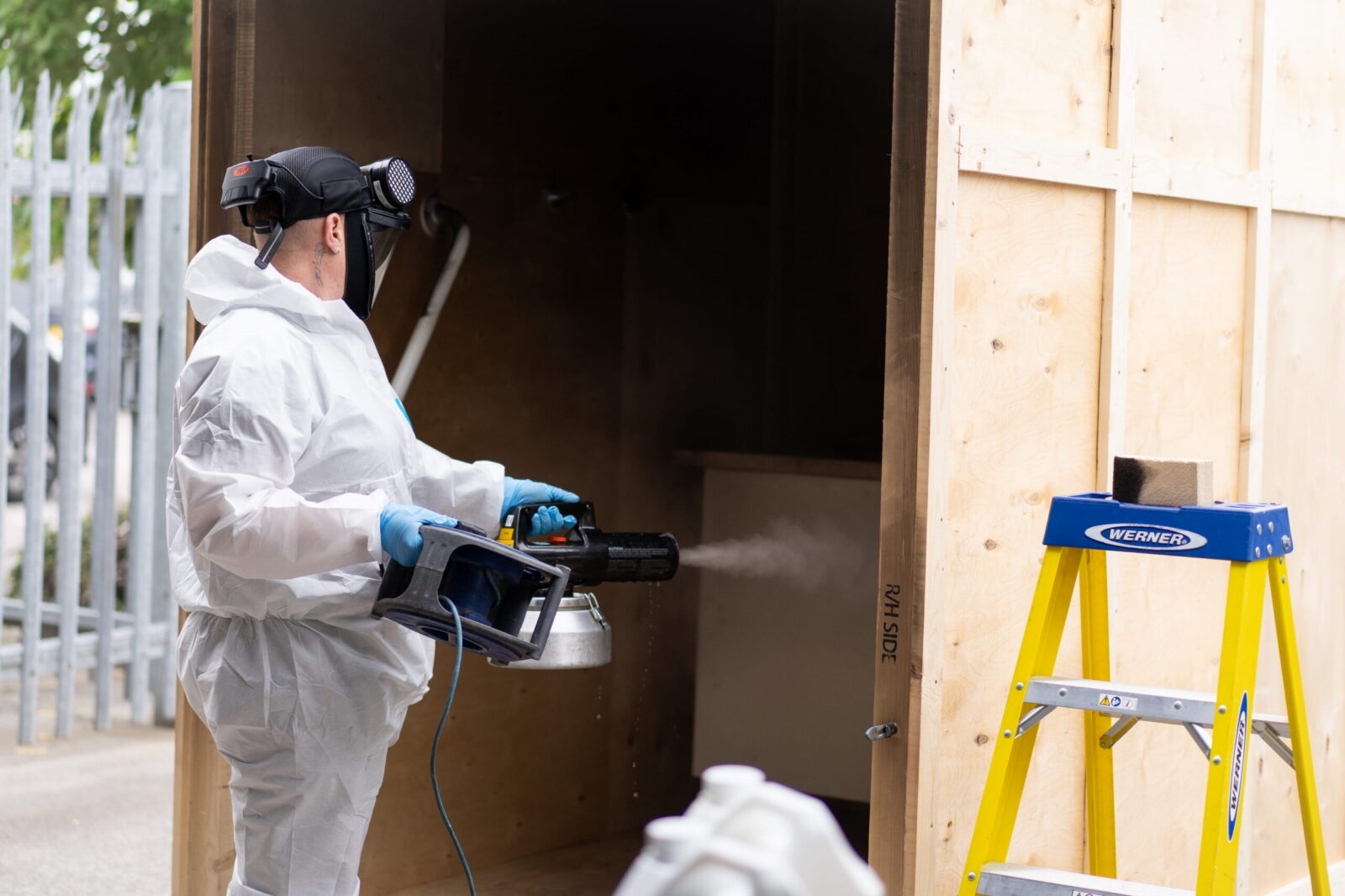 Disaster Care Technician Completing Specialist Cleaning Services 